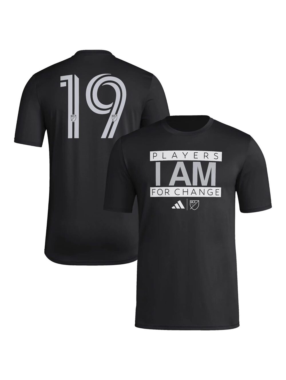 NWT New Men's Black MLS 2024 "I AM #19" Pre-Match T-Shirt - XL